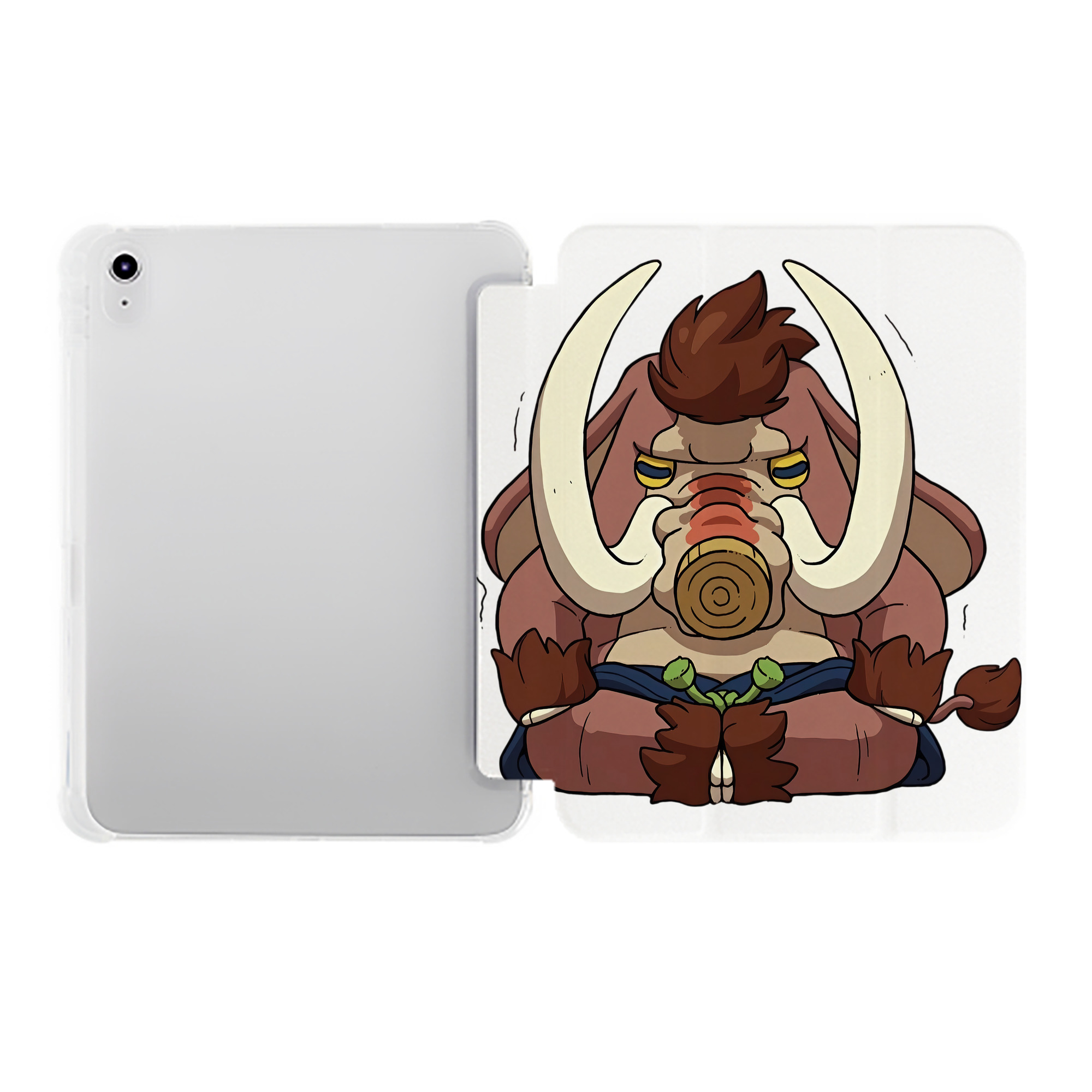 （画像用） 妖怪ウォッチ Yo-kai Watch IPad ケース ペン収納付き 三つ折りスタンド PUレザー×シリコン 対応機種9.5/10.5/10.9インチ